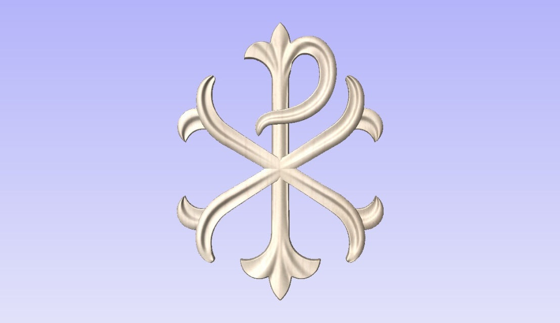 PX altar symbol wood carved 10"