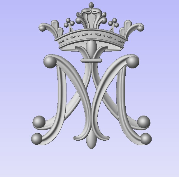 Marian Crown 12" Wood Applique