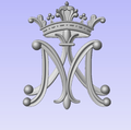 Marian Crown 10" Wood Applique Fynders Keepers