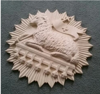 Carved Lamb w/ Rays 20" new