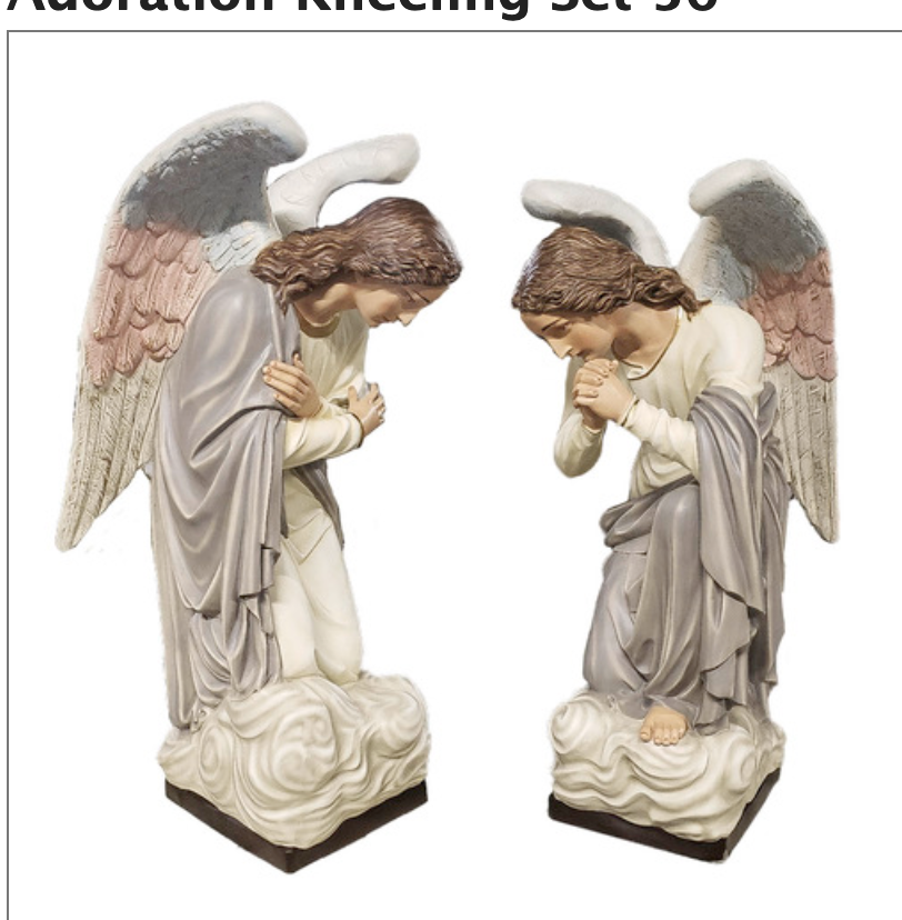 Large Kneeling Adoring Angel Set.