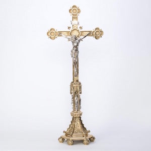H-126 Altar Cross w/ figures 37.5"