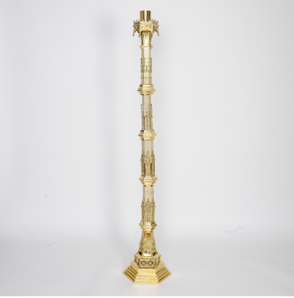 H-110-4WPAS Gothic Candlesticks 60" Paschal, Sanctuary or regular candlestick