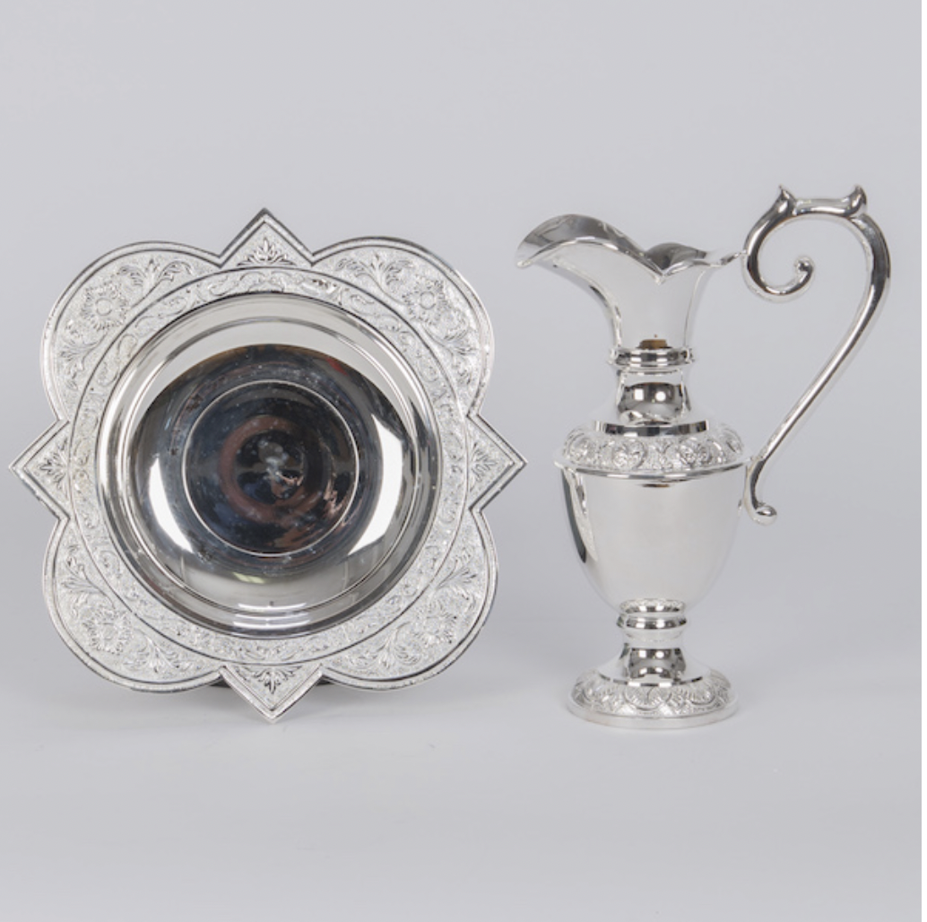 H-158 LAVABO EWER and BASIN High Polish