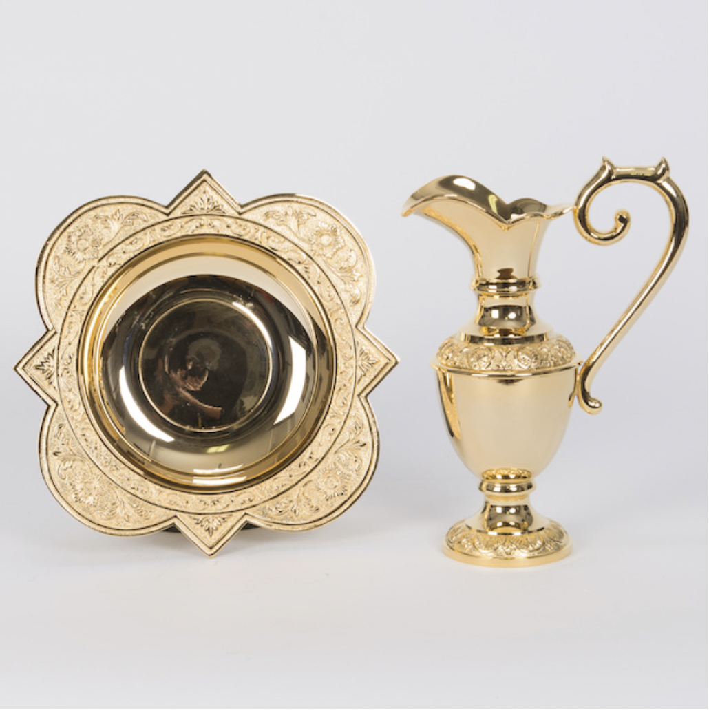 H-158 LAVABO EWER and BASIN High Polish