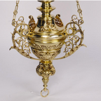 H-199 Ornate Roman Sanctuary Lamp + Globe