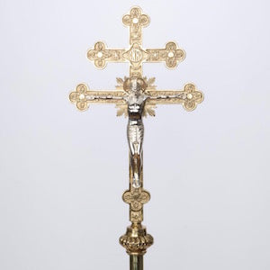 H-137 Metropolitan Arch Epsicopal Processional Crucifix