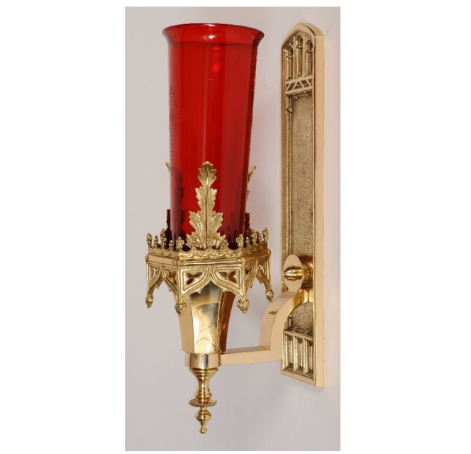 H-216 Gothic Wall Sanctuary Lamp