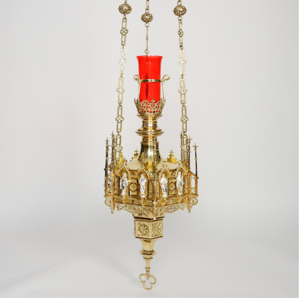 H-160 Extra Large Sanctuary Lamp 12 apostles + GLOBE