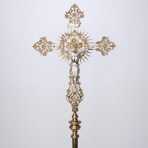 H-209 Ornate Processional Crucifix (OUT OF STOCK)