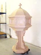 New Baptismal- Wood. X25596