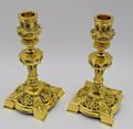 H-804 Brass Chapel Candlesticks (pair) Fynders Keepers
