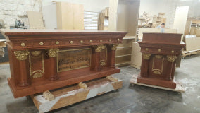 Stunning Italianate Cherry Altar and Ambo Set X2555