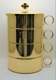 H-4485 Smooth Gold Stacking Ciborium