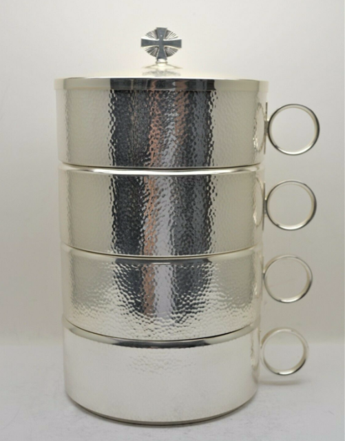 H-558505 Hand Hammered Stacking Ciboriums Fynders Keepers