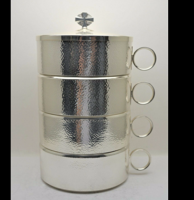 H-558505 Hand Hammered Stacking Ciboriums