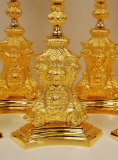 H-372G Gold Plated Candlestick 14 1/4"