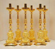 H-372G Gold Plated Candlestick 14 1/4"