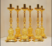 H-372G Gold Plated Candlestick 14 1/4"