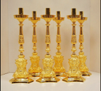 H-372G  Candlesticks 14.25" Gold finish