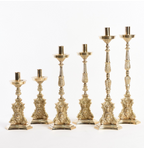 H-372 Candlesticks set of 6 in Brass finish