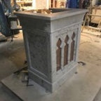New Ornate Gothic Marble Pulpit. X2558