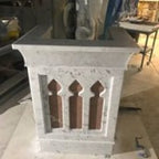 New Ornate Gothic Marble Pulpit. X2558
