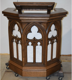 Gothic Pulpit w/. Marble inserts x2558
