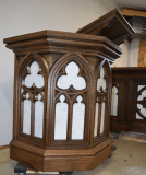 Gothic Pulpit w/. Marble inserts x2558