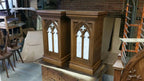Gothic Pedestals x25850 w. marble inserts