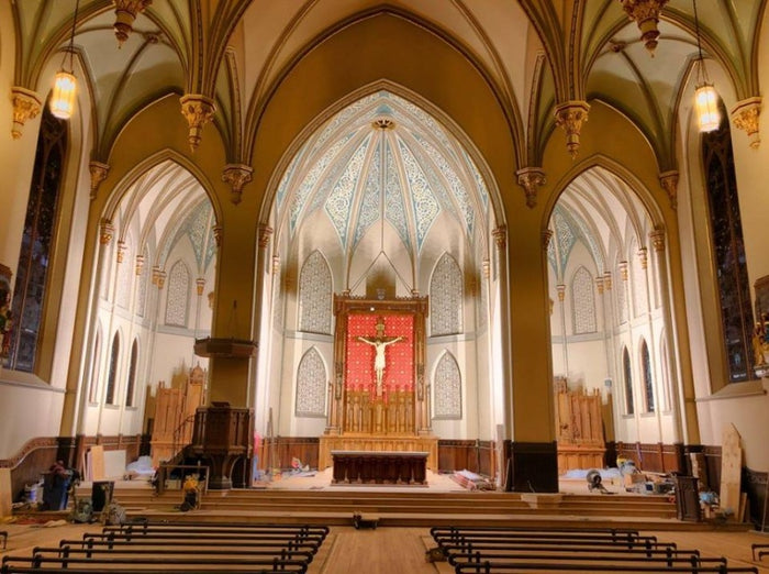 Oak high altar at the Cathedral Basilica of Sts. Peter and Paul