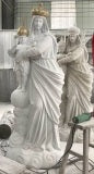 Custom Marble Mary with Bronze Crown