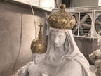 Custom Marble Mary with Bronze Crown