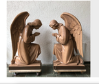 Custom Wood Carved Kneeling Adoring Angels X