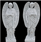 Stunning 48" Marble Angel Pair