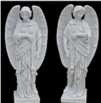 Stunning 48" Marble Angel Pair
