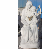 Custom Marble and Bronze Mary statue