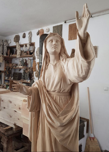 Custom Made Wood Mary Statue 48"