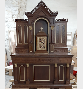 Romanesque Altar in Oak - Modular for home or Rectory