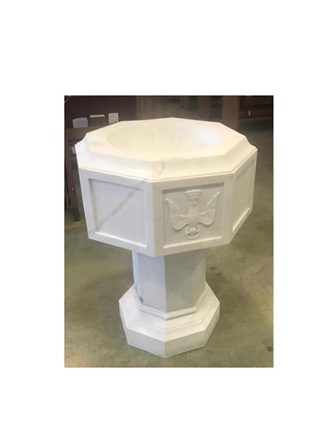 New Baptismal in Marble X2155