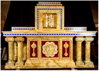 Solid Wood altar in Marblized Finish