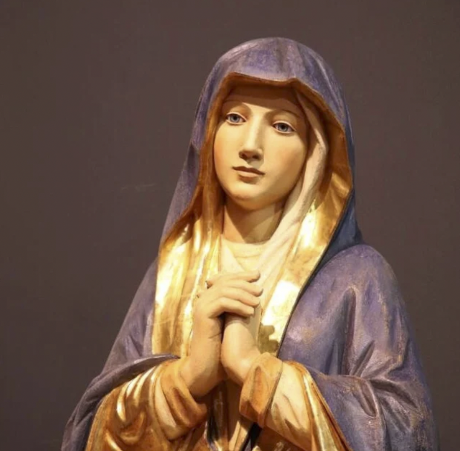 Custom Mary and St Joseph Statue, Hand Carved Wood Fynders Keepers