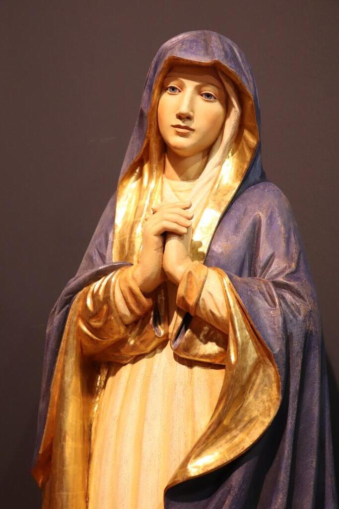 Custom Mary and St Joseph Statue, Hand Carved Wood