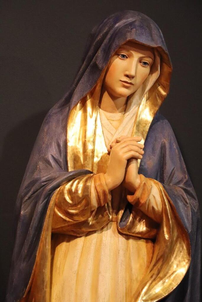 Custom Mary and St Joseph Statue, Hand Carved Wood