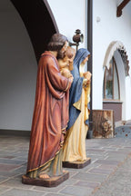Custom Mary and St Joseph Statue, Hand Carved Wood