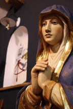 Custom Mary and St Joseph Statue, Hand Carved Wood