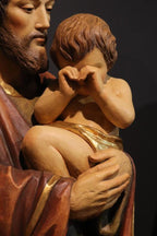 Custom Mary and St Joseph Statue, Hand Carved Wood