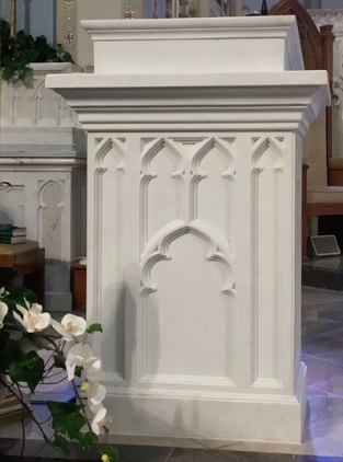 Marble ambo for the Cathedral of St. Peter, Kansas City, Kansas