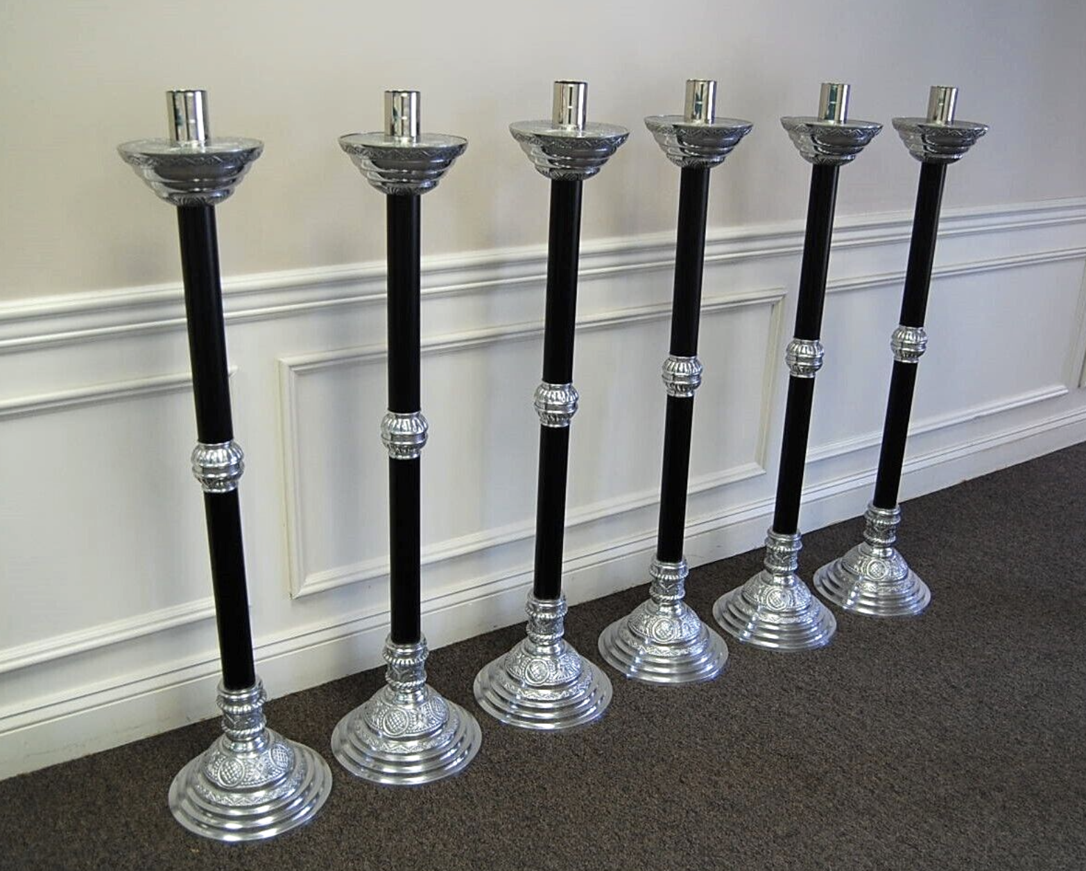H-98F Funeral candlesticks FREE SHIPPING