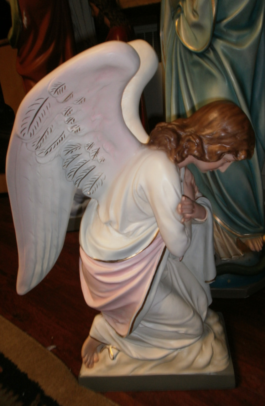 28" ROSE COLOR ANGELS SET LEFT AND RIGHT